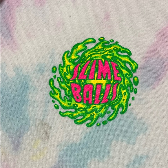 Santa Cruz Skateboards Men’s Small Slime Balls Tie-Dye Hoodie - Picture 4 of 8